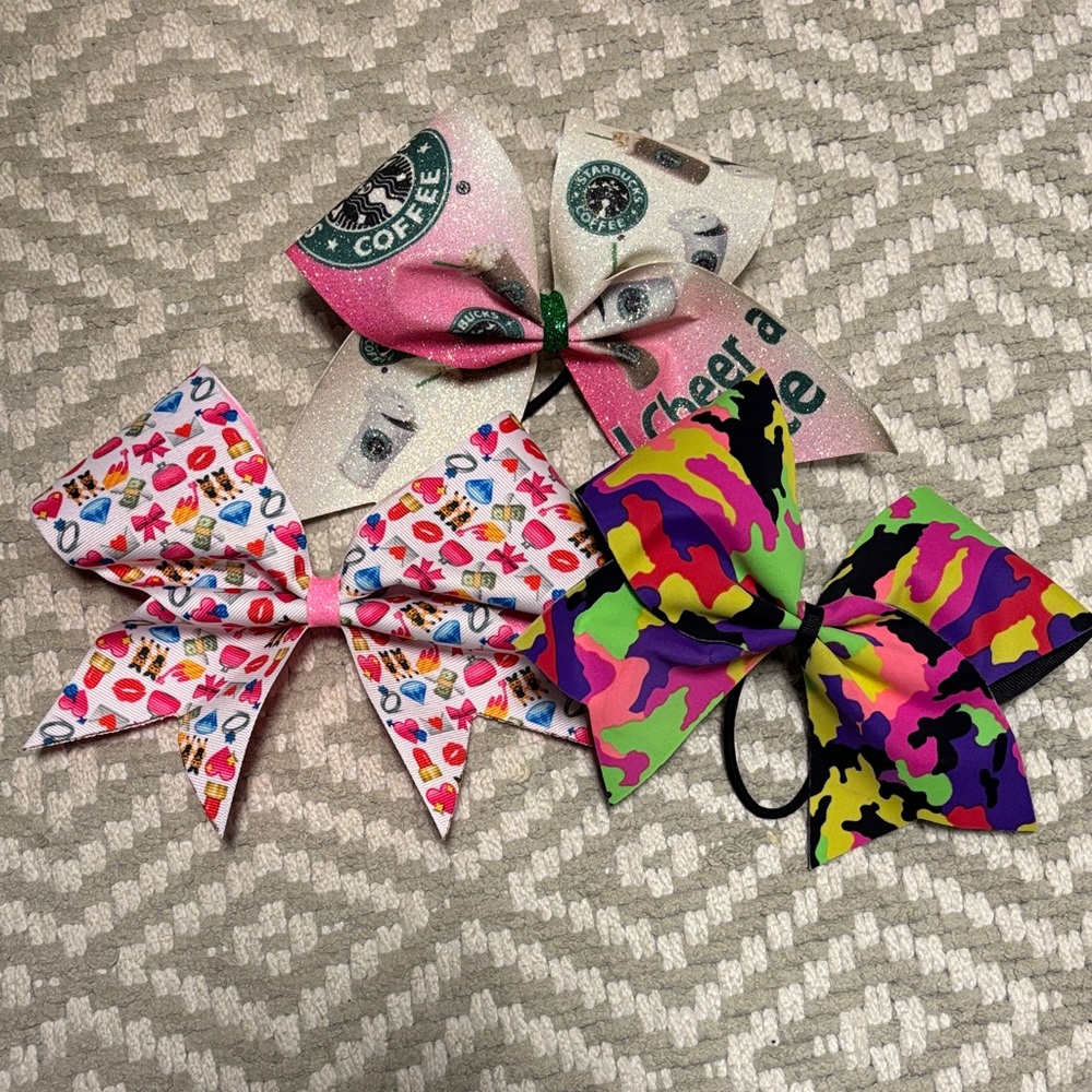 Cheer Bows - Starbucks, Emoji & Camo